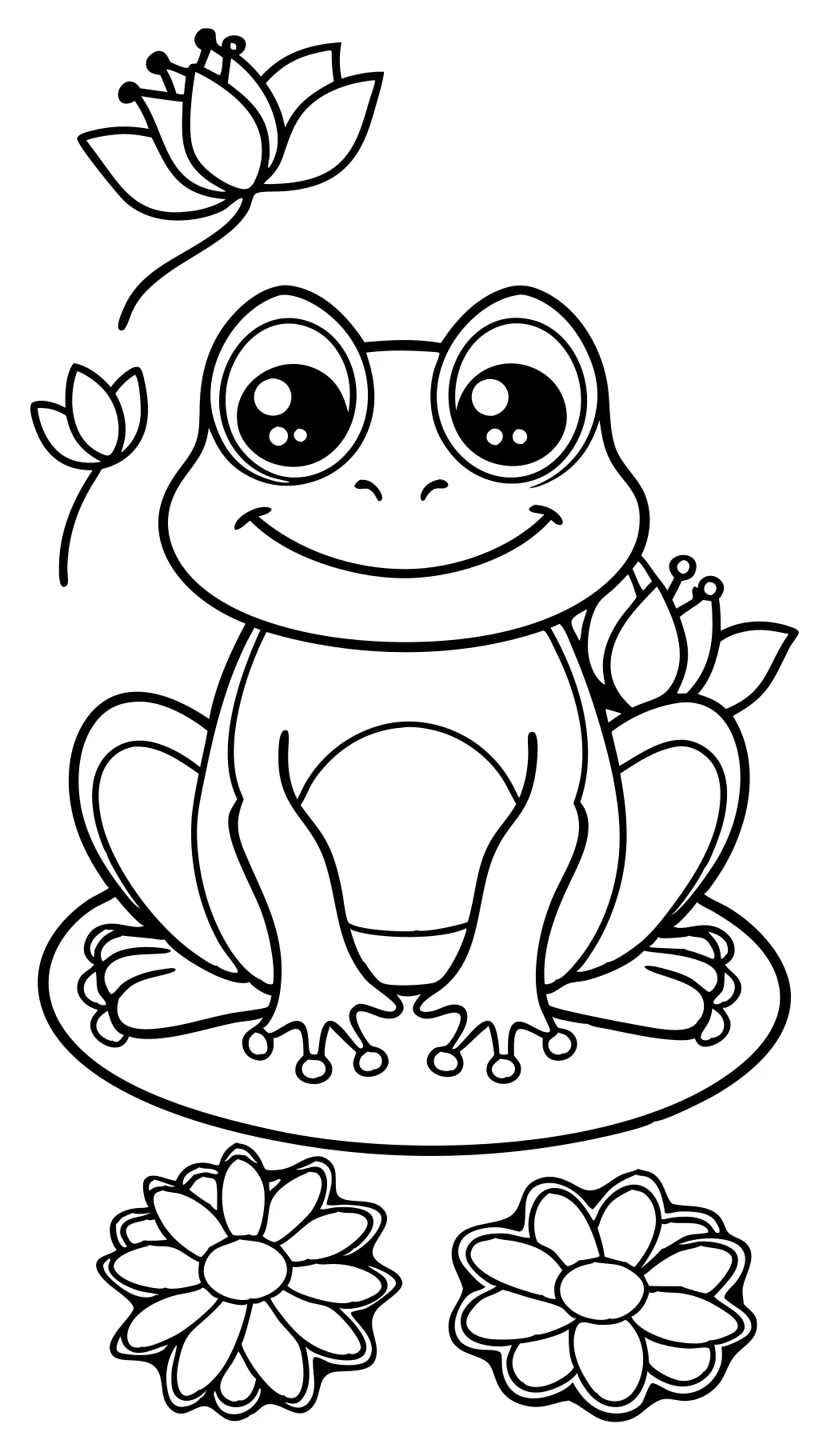 coloriages mignons grenouilles